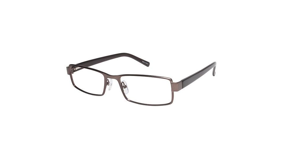 Visions 197 Eyeglass Frames - Frame Matte Brown/ Translucent Brown, Size 54/18mm VIVISION19702