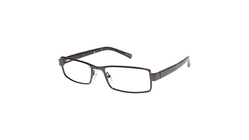 Visions 197 Eyeglass Frames - Frame Matte Gun/ Tortoise, Size 54/18mm VIVISION19701
