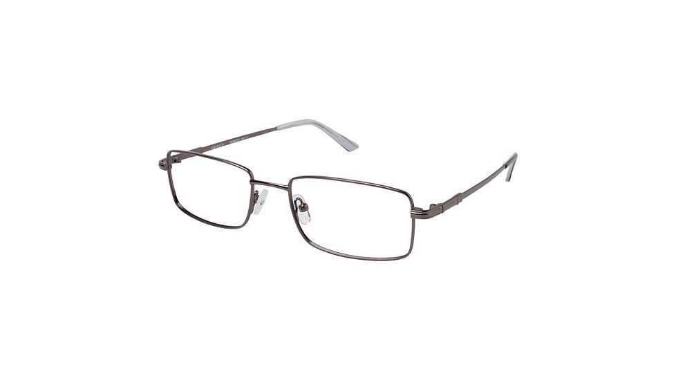 Visions 215 Bifocal Prescription Eyeglasses - Frame MATTE GUN, Size 53/18mm VIVISION21502