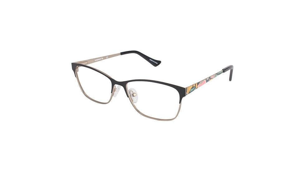 Visions 233 Eyeglass Frames - Frame MATTE BLACK/GLD, Size 53/15mm VIVISION23301
