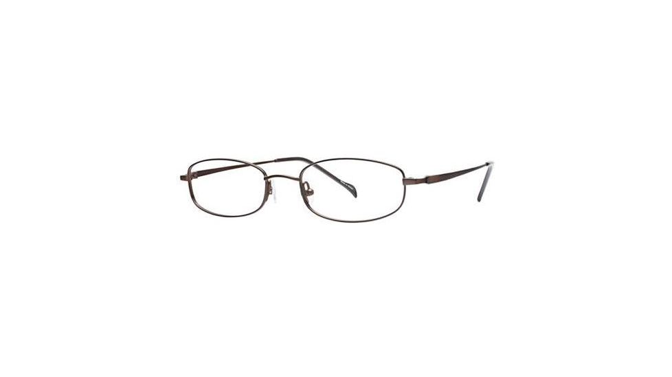 Visions 153 Single Vision Prescription Eyeglasses - Frame Brown, Size 49/18mm VIVISION15301