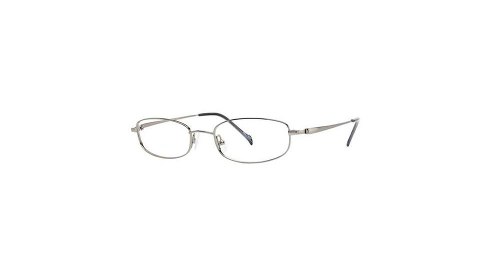 Visions 153 Single Vision Prescription Eyeglasses - Frame Light Gunmetal, Size 49/18mm VIVISION15303