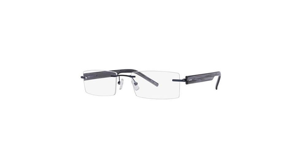 Visions 175 Eyeglass Frames - Frame Blue/Grey Stripe, Size 53/18mm VIVISION17502
