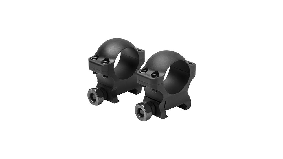VISM 1In Hunter Rifle Scope Rings/0.9In Height, Black VR1H09