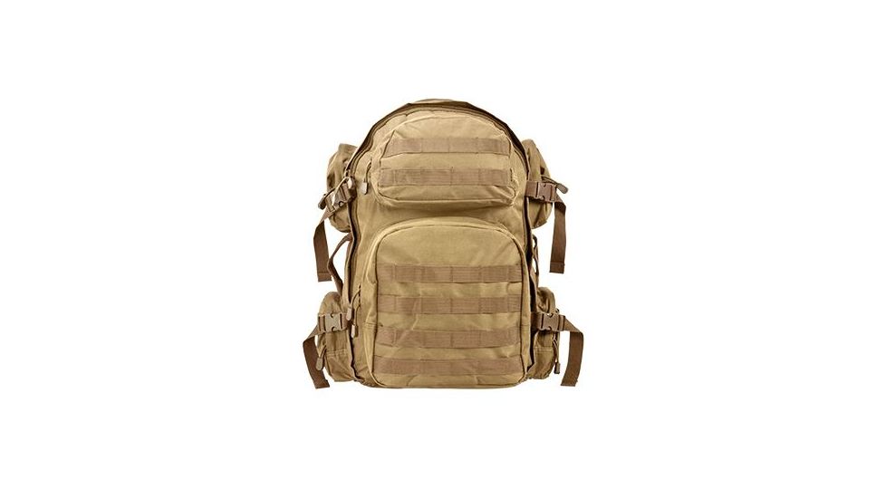 Vism 2911 Series Tactical Backpack with Ballistic Soft Panel-Rectangle Cut 10in X12in, Tan BSCBT2911-A
