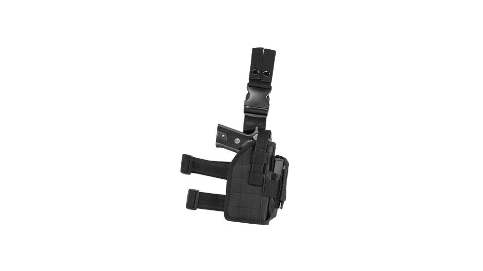 VISM 2954 Universal Drop Leg Universal Holster, Black CVDLHOL2954B