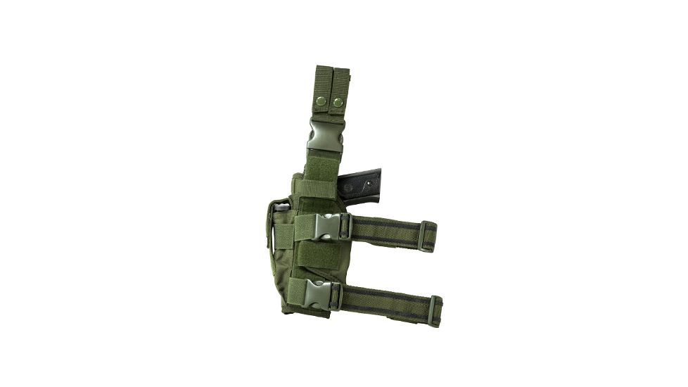 VISM 2955 Tactical Drop Leg Adjustable Holster, Green CVDLHOL2955G