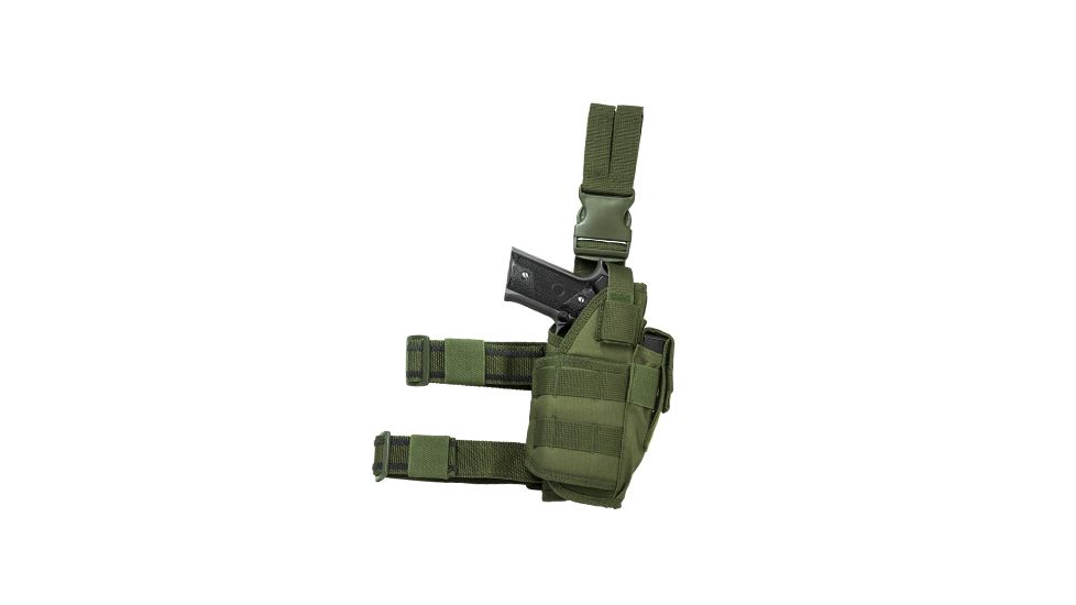 VISM 2955 Tactical Drop Leg Adjustable Holster, Green CVDLHOL2955G