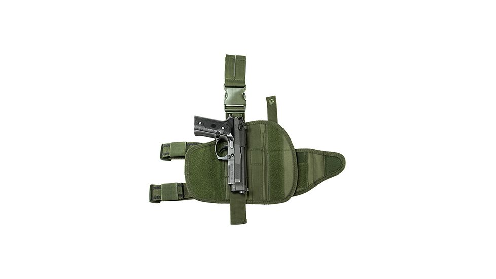 VISM 2955 Tactical Drop Leg Adjustable Holster, Green CVDLHOL2955G