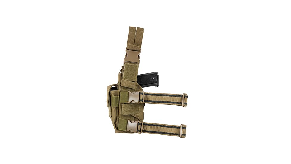 VISM 2955 Tactical Drop Leg Adjustable Holster, Tan CVDLHOL2955T