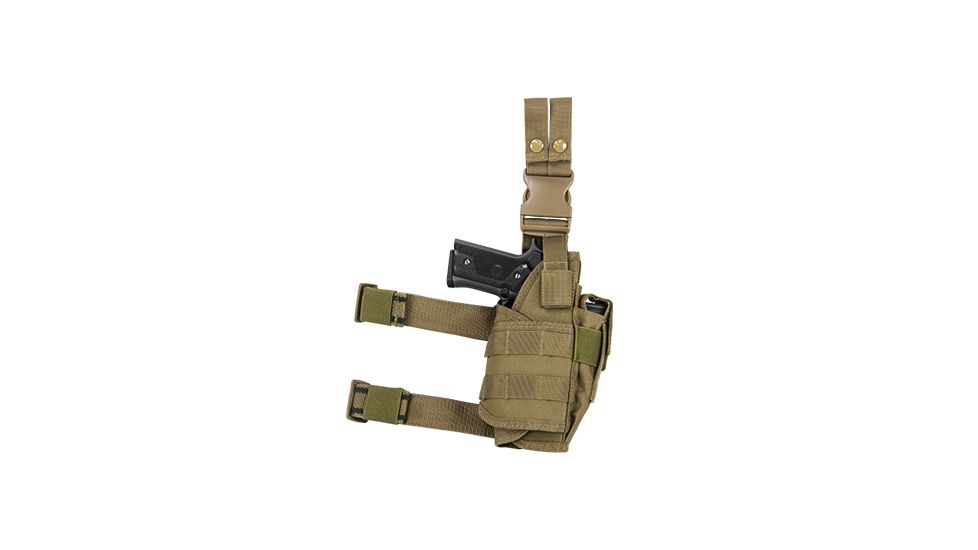 VISM 2955 Tactical Drop Leg Adjustable Holster, Tan CVDLHOL2955T