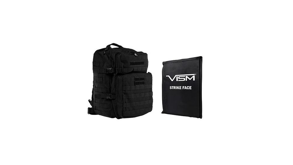 Vism 2974 Series Assault Backpack with Ballistic Soft Panel-Rectangle Cut 11in X14in, Black BSCBAB2974-A