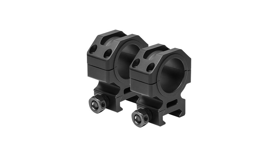 VISM 30mm Tactical Rings/1.1In Height, Black VR30T11