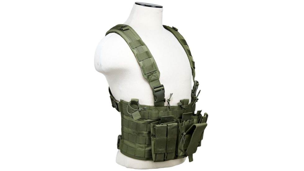 VISM AR &amp; Pistol Mags Chest Rig, Green, CVARPCR3031G