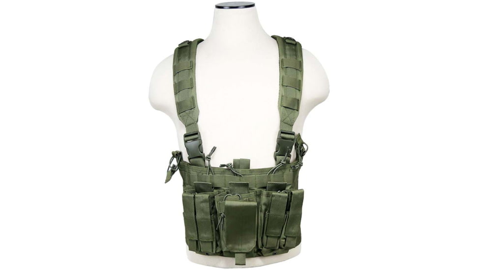 VISM AR &amp; Pistol Mags Chest Rig, Green, CVARPCR3031G