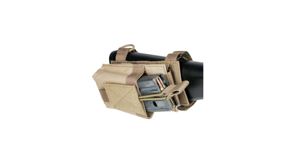 VISM AR Single Magazine Pouch w/ Stock Adapter, AR-15, Tan CVAR1PS2926T