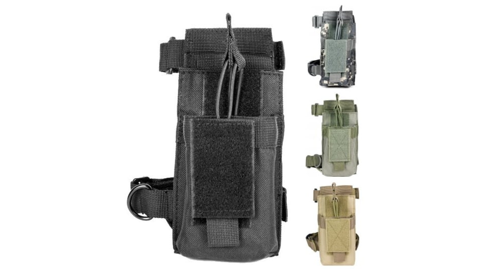 VISM AR Single Magazine Pouch w/ Stock Adapter, Black, Digital Camo, Green, Tan