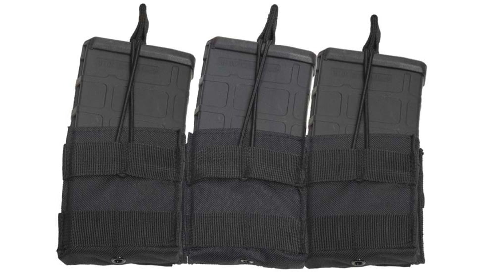VISM AR10/ M1A/ FAL Triple Mag Pouch, Black, CV3083MP3042B