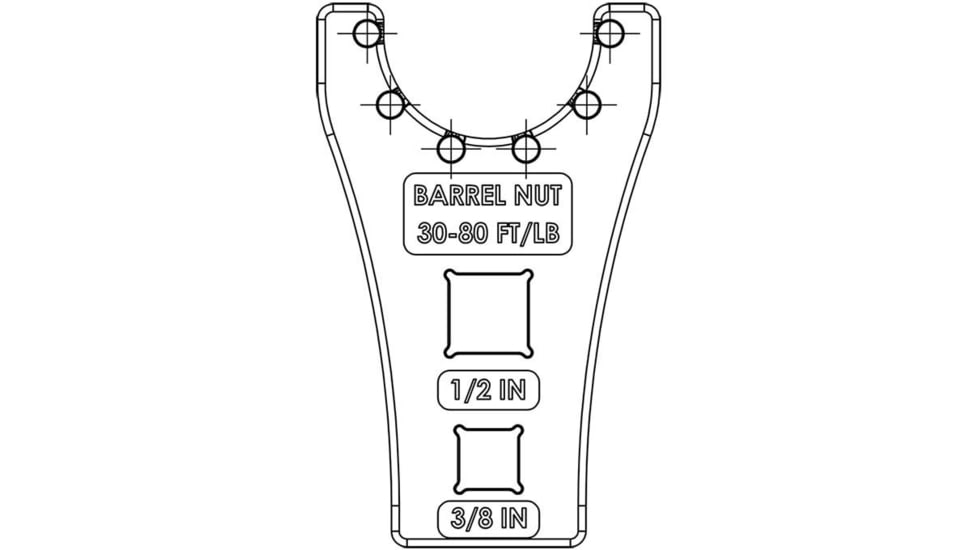 VISM AR15 Crows Foot Barrel Tool, Black, VTARCFBRL