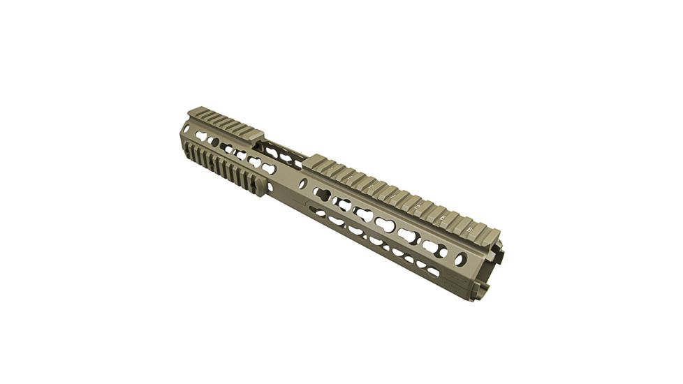 VISM AR15 Keymod Handguard/ Two Piece/ Drop In Fit/ Carbine Extended Handguard Length/ 13 L, Tan VMARKMCET