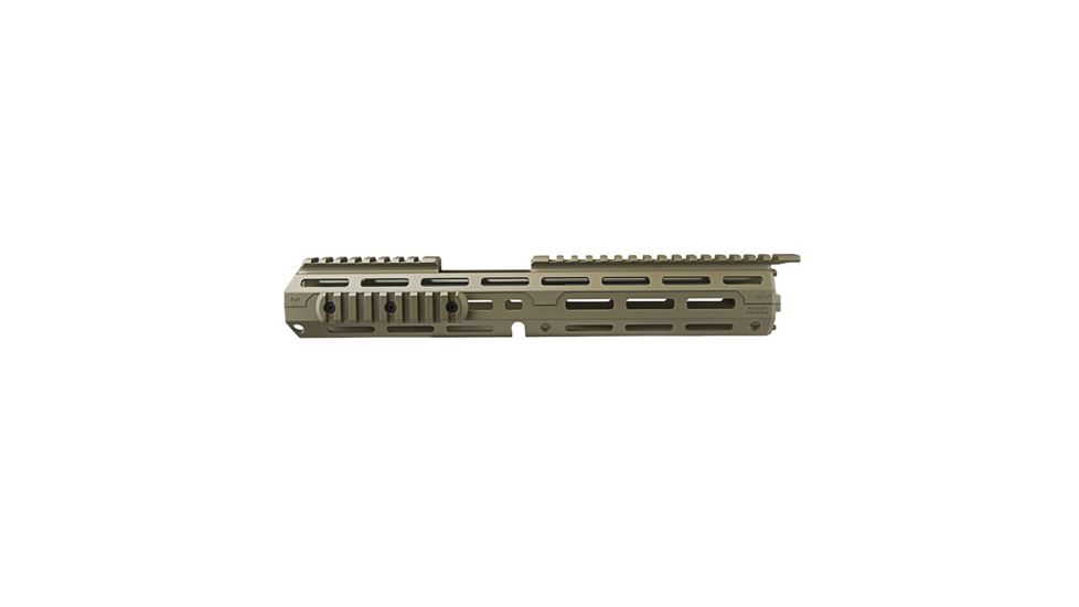 VISM AR15 M-Lok Handguard/ Two Piece/ Drop In Fit/ Carbine Extended Handguard Length/ 13.5 L, Tan VMARMLCET