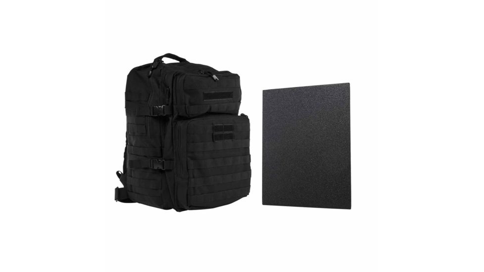 Vism Assault Backpack w/11x14in Level IIIA Hard Ballistic Plate, Black BUFLCBAB2974-A