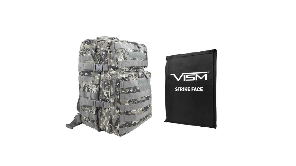 Vism Assault Backpack w/ Ballistic Soft Panel-Rectangle Cut 11 X 14 in, Digital Camo, BSCBAD2974-A