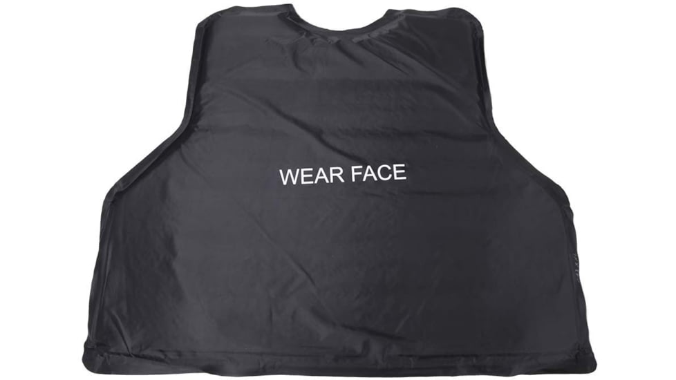 VISM Black Outer Carrier Vest w/Four Level IIIA Ballistic panels, Small, Black, BSO3AVBS