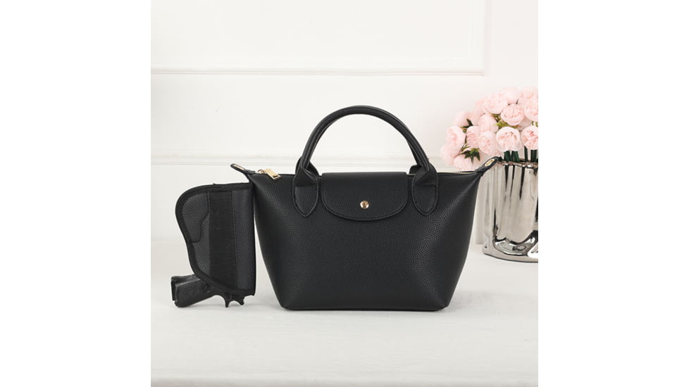 VISM BW0827 PU Leather Purse, Black, BW0827B