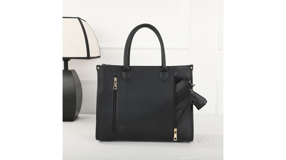 VISM BW1218 PU Leather Purse, Black, BW1218B