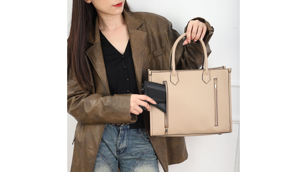 VISM BW1218 PU Leather Purse, Tan, BW1218T