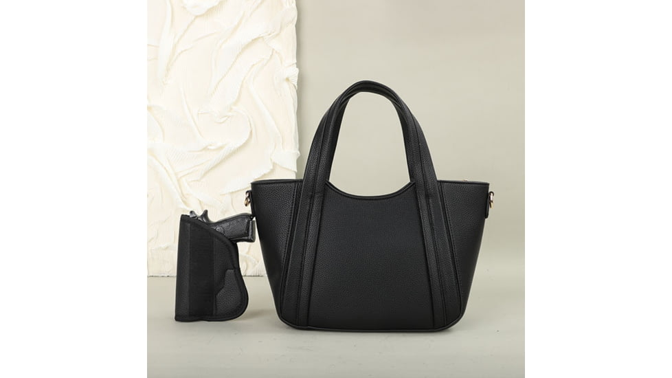 VISM BW3802 PU Leather Purse, Black, BW3802B