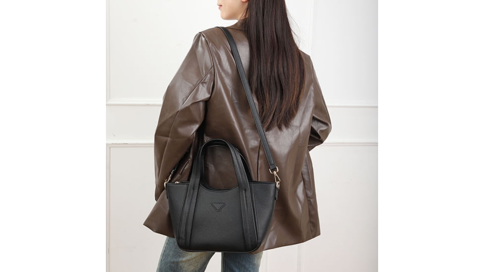 VISM BW3802 PU Leather Purse, Black, BW3802B