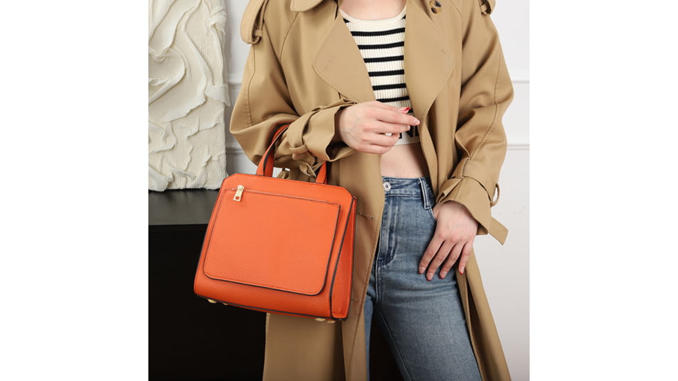 VISM BW5520 PU Leather Purse, Orange, BW5520OR