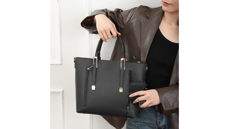 VISM BW6850 PU Leather Purse, Black, BW6850B