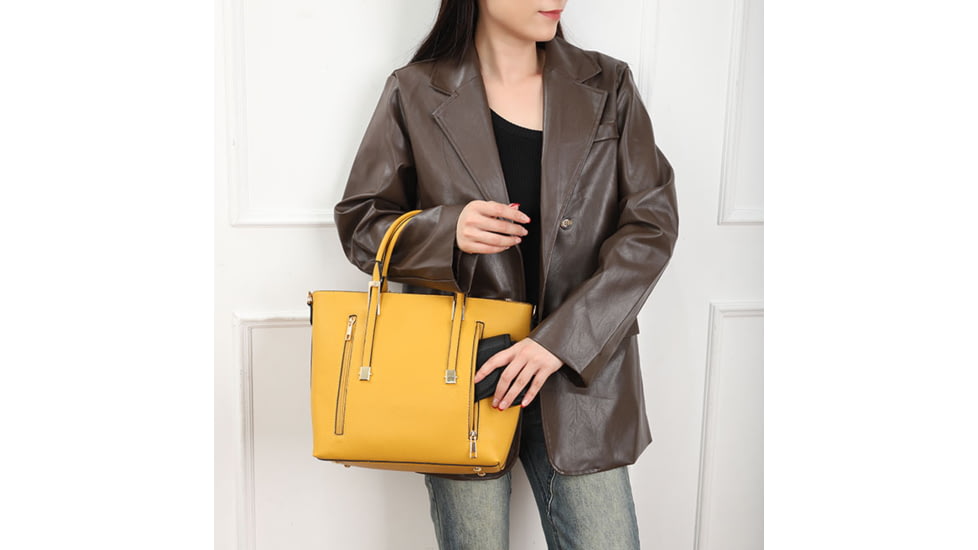 VISM BW6850 PU Leather Purse, Yellow, BW6850Y