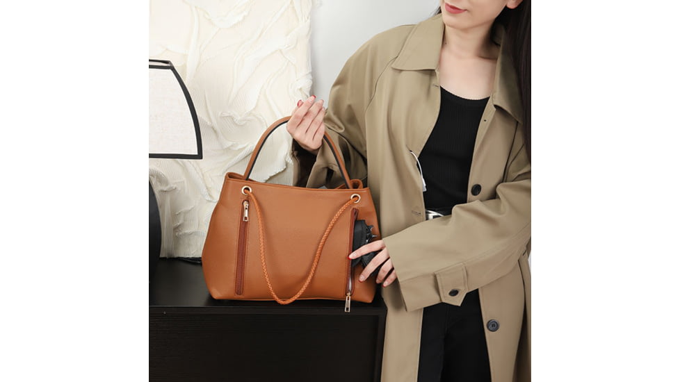 VISM BW855 PU Leather Purse, Brown, BW855BR