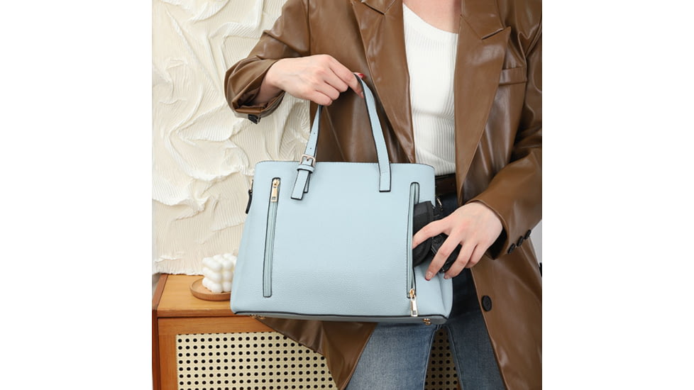 VISM BW8866 PU Leather Purse, Blue, BW8866BL