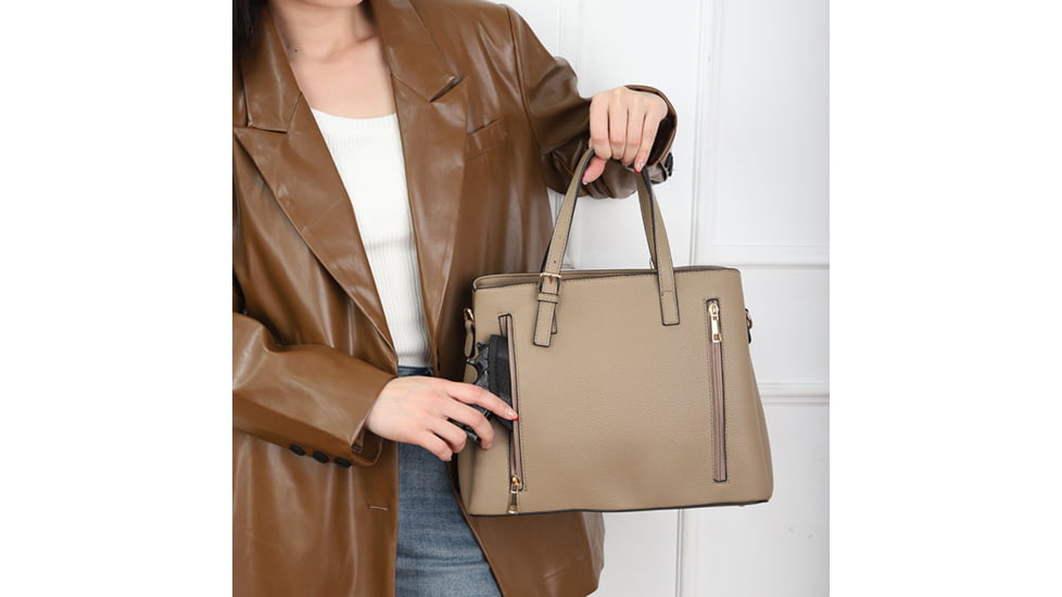 VISM BW8866 PU Leather Purse, Tan, BW8866T