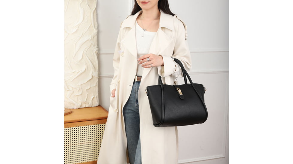 VISM BW8868 PU Leather Purse, Black, BW8868B