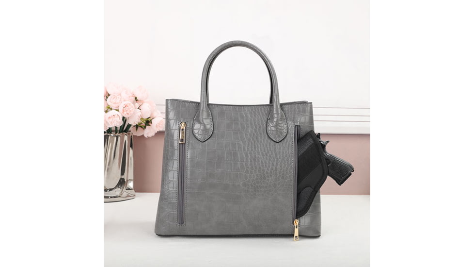 VISM BW8903 PU Leather Purse, Grey, BW8903GY