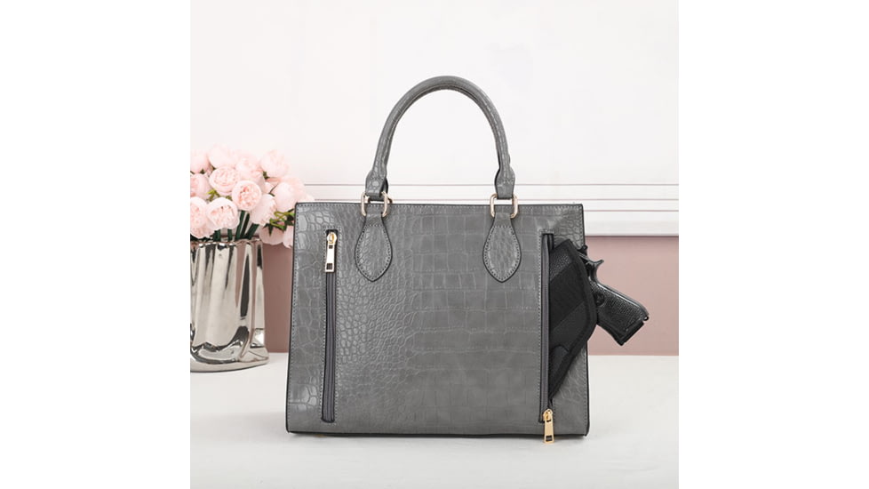 VISM BW8906 PU Leather Purse, Grey, BW8906GY