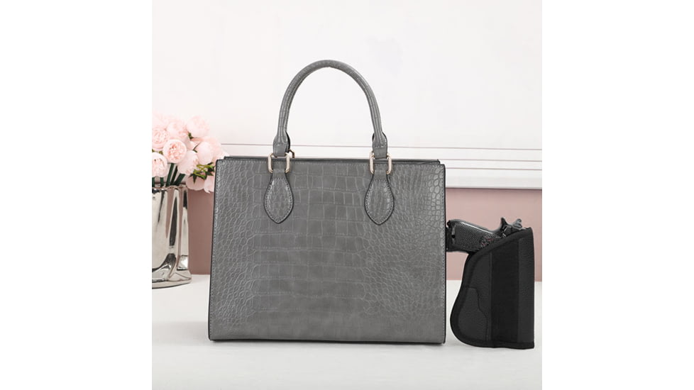 VISM BW8906 PU Leather Purse, Grey, BW8906GY