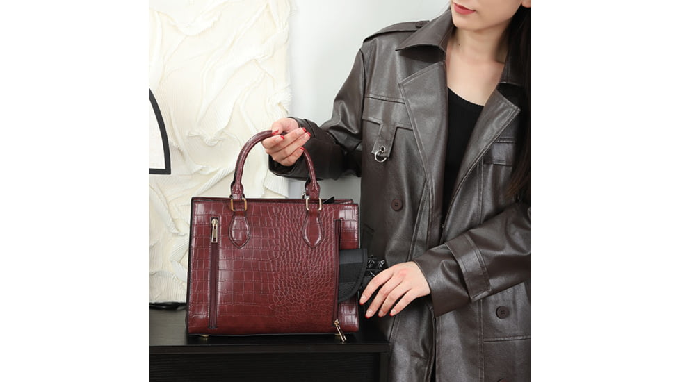 VISM BW8906 PU Leather Purse, Red, BW8906R