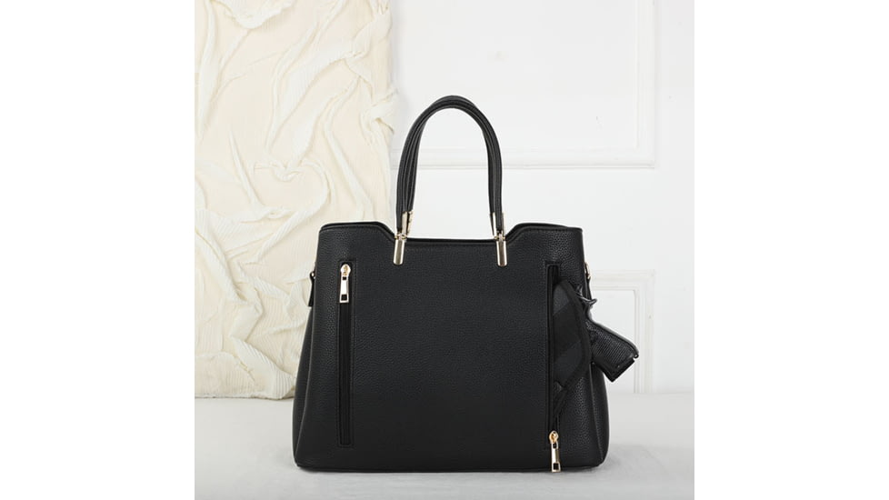 VISM BW8908 PU Leather Purse, Black, BW8908B