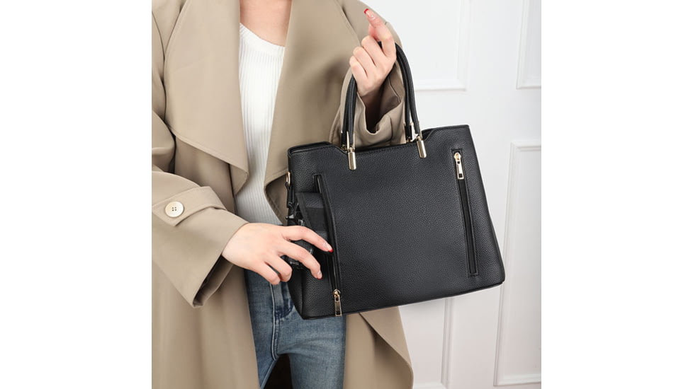 VISM BW8908 PU Leather Purse, Black, BW8908B