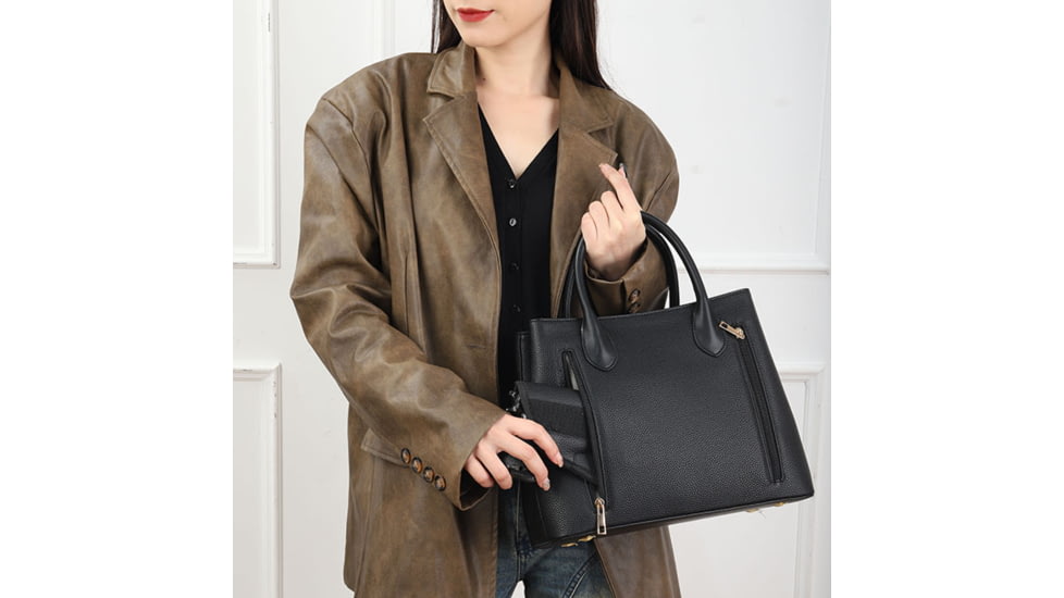 VISM BW9861 PU Leather Purse, Black, BW9861B