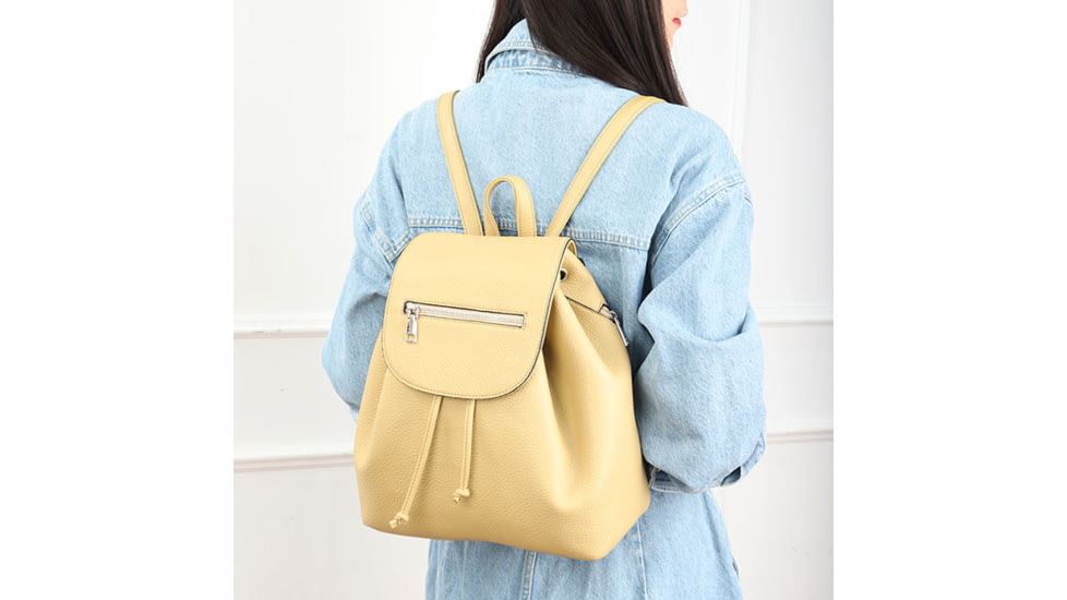 VISM BW9936 PU Daypack, Yellow, BW9936Y