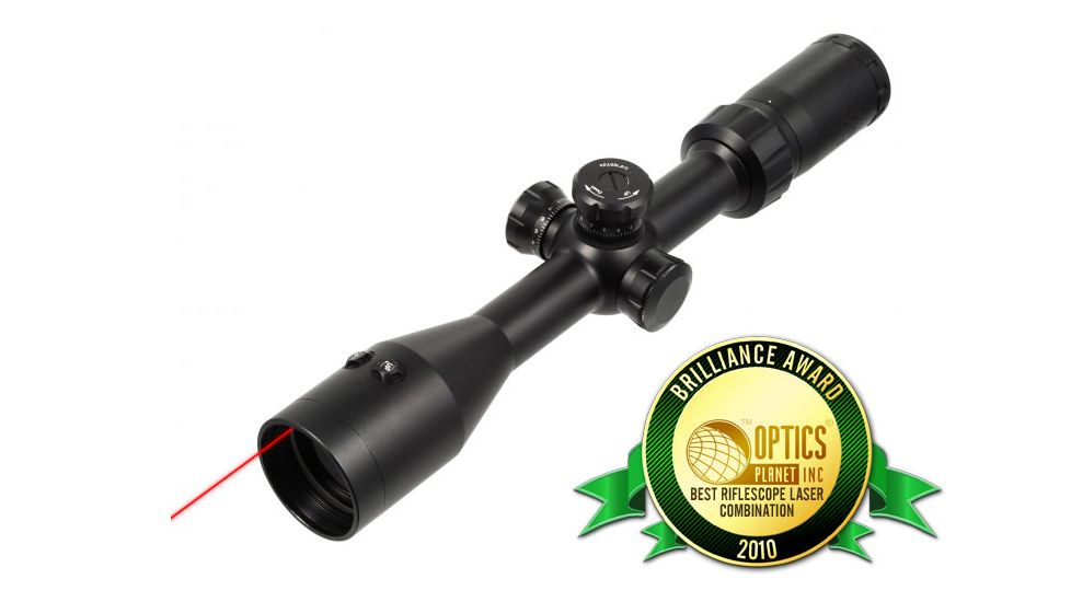 VISM Center Beam 3-9X42 Tactical Rifle Scope w/ Integrated Red Laser Sight