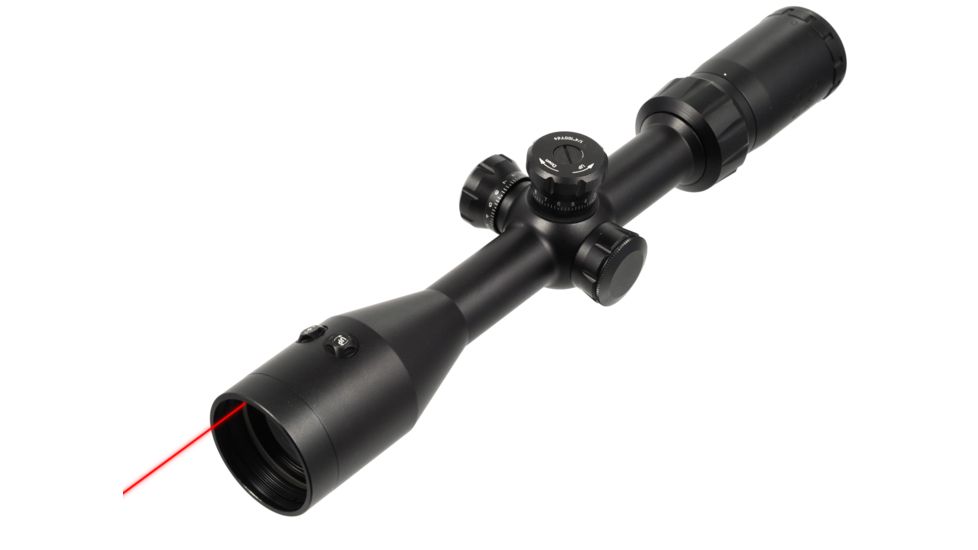 Vism 3-9X42 Rifle Scope With Integrated Red Laser/Black with Mil-Dot Reticle VSFLRBM3942G